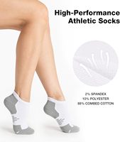 Nouvelles chaussettes courtes athlétiques personnalisées pour hommes, respirantes, écologiques, avec logo sur la semelle, pour la gym et le yoga – En promotion