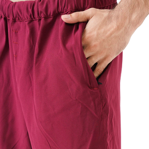 <b>Mens</b> Elastic Waist Solid Knitted Quick Dry Breathable Lightweight Running <b>Shorts</b> for Gym Training Sports Workout <b>Red</b> - Product Image 6