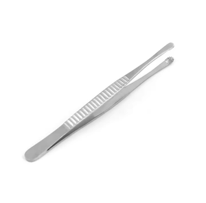 Pinzas de laboratorio multiusos para disección de tejidos, tipo Kocher rectas 1x2 con punta roma y dientes de rata, de calidad premium - Product Image 1