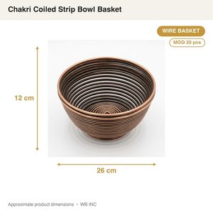 Cesta de Alambre de Hierro y Cobre Antiguo de 26 cm, Hecha a Mano, Decoración de Pared Enrollada, Decoración de Mesa para Bodas, Centros de Mesa para Bodas - Product Image 4