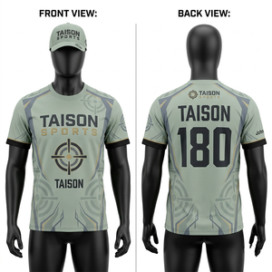 Mens Shooting Jersey 185 GSM Breathable Polyester <b>Mint</b> <b>White</b> <b>Black</b> Graphic Panel Custom Heat Transfer Logo Sportswear - Product Image 5