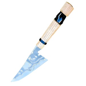 Couteau de chef ambidextre forgé en acier inoxydable extra-affûté, éco-responsable, fait main, avec manche en bois style Viking, 8-9,9 pouces - Product Image 1