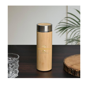 Natural Bamboo Water Bottles Eco Friendly Reusable Drink Bottle Sustainable Wooden Bottle for Travel Outdoor and Daily Use - Product Image 3