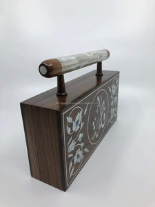 Lujo personalizado dama de honor madre de perla incrustaciones árabes bolsos de mano regalos de dama de honor, favores de boda - Product Image 5