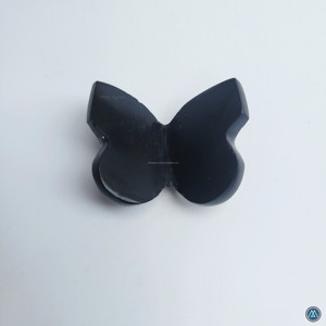 Natural Gemstone Black Obsidian <b>Butterfly</b> Figurine Hand Carved Stone <b>Ornament</b> for Home Decor Gift Wholesale Custom Design - Product Image 1
