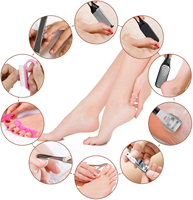 Ensemble de ciseaux à ongles professionnels de luxe en acier inoxydable durable de haute qualité, 5 en 1, pour soins personnels, coupe-ongles, pédicure