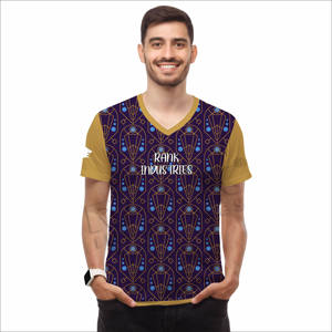 เสื้อยืดผู้ชายทรงหลวมใส่สบายสำหรับฤดูร้อน พิมพ์โลโก้ตามสั่ง MOQ ต่ำ สไตล์โดดเด่น ผ้าฝ้าย 100% คุณภาพสูง - Product Image 1