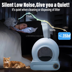 Fabricant en gros Bac à litière intelligent pour chat Toilette automatique à usage domestique en plastique Ventilation multi-chats Capacité 65L Confortable - Product Image 5