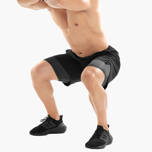 Custom Wholesale Men’ 2 in 1 Running Shorts Double <b>Layer</b> 5 Inch Quick Dry Compression Gym & Trail Workout Shorts - Product Image 4