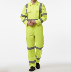 Hi Vis Reflective <b>Overall</b> with Multiple Pockets for <b>Construction</b> Manufacturing and Maintenance Workers - Product Image 6