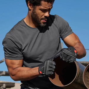 ถุงมือช่างหนังวัวเกรดพรีเมียม ทนทานต่อแรงกระแทก พร้อม TPR ฉีดขึ้นรูป สำหรับกิจกรรมกลางแจ้ง ถุงมือนิรภัย - Product Image 6