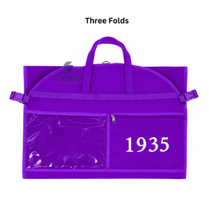 Sac de vêtements imperméable pour femmes NCNW Sorority, housse de costume pliable, organisateur de placard suspendu, sac de voyage pour costume pleine longueur avec sangles - Product Image 4