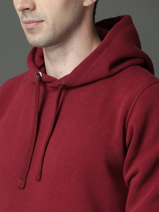 Sweat-shirt à capuche pour homme, color-block rouge et bleu marine, coupe classique, décontracté, pour l'automne, BRG, sweats à capuche et sweat-shirts pour homme - Product Image 3