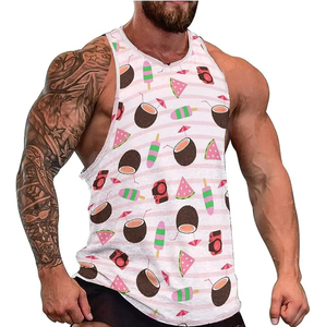 New Wholesale 100% Cotton O-Neck Muscle Tank Tops <b>Vest</b> Breathable <b>White</b> Plain Dye for <b>Men</b> Knitted Weaving Method - Product Image 3