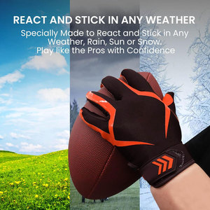 Customized <b>Sport</b> <b>Gloves</b> Sticky Grip Breathable Fabric Lightweight Support Kids American Football <b>Gloves</b> Custom Receiver <b>Gloves</b> - Product Image 4