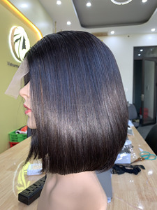 Cabello Vietnamita Virgen para Pelucas Bob, Cierre de Cabello de 10 Pulgadas, Color Natural, Precio al por Mayor - Product Image 2