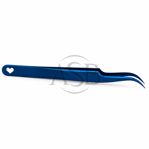 Pinzas Curvas para Pestañas con Diseño de Corazón en Acero Inoxidable, Pinzas de Volumen de 90 Grados, Instrumento de Belleza Curvo de Precisión OEM - Product Image 3