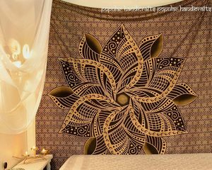 Tapiz Mandala Hippie Ombre Bohemio, Intrincado Tapiz Indio para Colgar en la Pared, Cubrecama Decorativo para Dormitorio o Habitación - Product Image 2