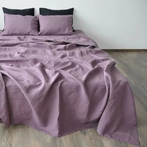 Juego de Sábanas de Lino Puro 100% Natural Francés de Lujo para Hoteles, con Funda de Almohada - Product Image 1