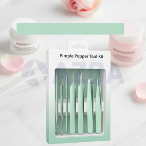 Stainless Steel Acne Removal <b>Tool</b> Set <b>Blackhead</b> and Pimple <b>Extractor</b> Kit Professional Facial Cleansing <b>Tools</b> for Skin Care - Product Image 4