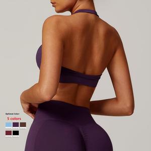 Soutien-gorge de sport personnalisé en gros pour femmes, sans couture, pour fitness, course, yoga, entraînement, vêtements de sport doux, confortables et de haute qualité - Product Image 5
