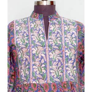 Nuevo Vestido Casual para Mujer con Estampado Artesanal, Manga Abullonada, Cuello en V, Tallas Grandes, Silueta en A, Botones, Largo hasta el Tobillo y Cintura Natural - Product Image 2