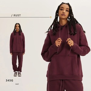 Sweat à capuche personnalisé avec logo imprimé DTG, pour homme, coupe ample, en molleton épais 320 g/m², épaules tombantes, style streetwear formel d'hiver - Product Image 2