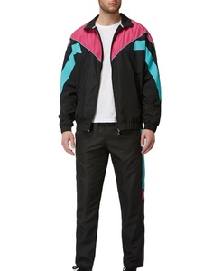 Customized Logo <b>Men's</b> Tracksuit Windbreaker Windproof Colorblock Nylon Set Suit Sport <b>Jacket</b> <b>Track</b> Zip up Tracksuits <b>for</b> <b>Men</b> - Product Image 1