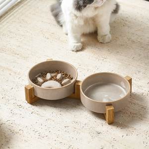 <b>Ceramic</b> Cat Water Feeding <b>Bowl</b> With Rounded Edges Stable Heavy Base Smooth Glazed Interior Easy Cleaning For Everyday Household - Product Image 4