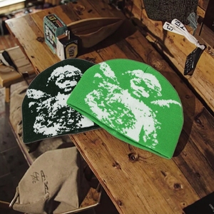 Premium Quality USA streetwear beanie custom design knit <b>cap</b> <b>winter</b> warm hat black red logo beanie fashion style - Product Image 3