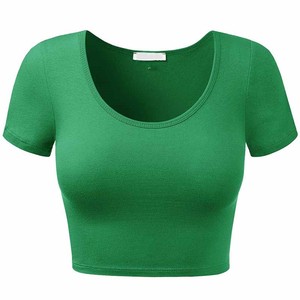 Camiseta corta antiarrugas para mujer, de primera calidad, transpirable, informal, con los últimos diseños, en oferta, hecha a medida. - Product Image 3