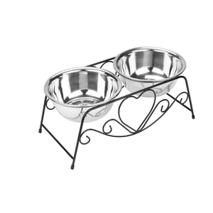 Premium Elevated Dog Bowls With Iron Stand Stainless Steel Raised Pet <b>Feeder</b> For Medium Dogs & <b>Cats</b> Feeding Station Low Price - Product Image 3
