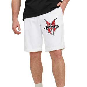 Nouvel Arrivage Short de survêtement en molleton uni pour homme, personnalisé, style urbain décontracté, coupe ample, taille mi-haute, coupe-vent à l'avant, pour le sport et l'entraînement - Product Image 1