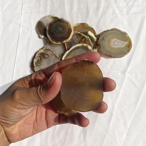 แผ่นคริสตัลอาเกตสีเหลืองธรรมชาติทรงกลม ขัดเงา รูปทรงสัตว์ สำหรับตกแต่งบ้านตามหลักฮวงจุ้ย ขายส่ง - Product Image 4
