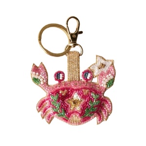 Orange & Blue Beaded Fish Bag Charm <b>Key</b> <b>Chain</b> Hold to <b>Keys</b> or Bag Charm Embroidery Beaded <b>Key</b> <b>Chain</b> for Girls Gifted Accessory - Product Image 2