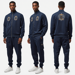 Chándal con Pedrería Royal Crest al Por Mayor, Precio de Mayoreo, para Hombre, Ropa Deportiva de Lujo, Moda Urbana - Product Image 3