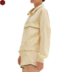 Ensemble short et veste coupe-vent pour femme, fermeture éclair, vêtements de sport, tenue deux pièces, respirant, séchage rapide, ensemble de sport d'été - Product Image 4