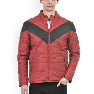 Chaqueta de lana de alta calidad para hombre, con logotipo personalizado, cierre de cremallera, cuello alto, relleno de plumón, con acabado brillante, para el invierno. - Product Image 1