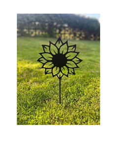 Piquets de jardin en métal style industriel pour la décoration des allées de pelouse, support de plantes en fer robuste - Product Image 1