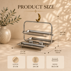 Support de présentation de desserts en acier inoxydable avec plateaux amovibles pour usage professionnel dans l'hôtellerie - Product Image 4
