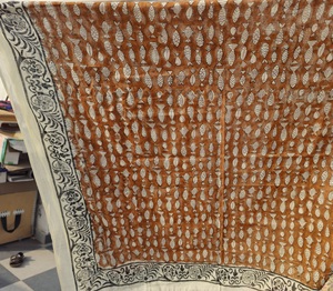 Hand Block Printed Cotton <b>Sarong</b> Hand Block Print Cotton <b>Sarong</b> Pareo Fish Print Beach Wrap Scarf Women Summer Swimwear Cover Up - Product Image 4