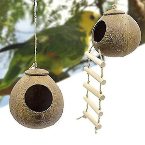 Nuevo Nido para Pájaros de Cáscara de Coco Natural, Casa Creativa para Mascotas, Jaula para Pájaros, Suministros para Mascotas - Product Image 4
