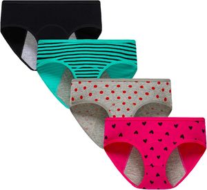 Ropa interior menstrual reutilizable de algodón de cintura alta para mujer, a prueba de fugas, absorbente, transpirable, ecológica, con lazo, al por mayor - Product Image 1
