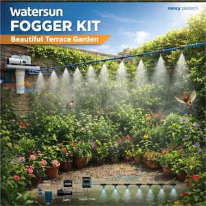 Kit de Sistema de Enfriamiento por Nebulización para Exteriores, Nebulizador, Filtro de Agua, Bomba, Temporizador, Manguera, Accesorios para Jardín y Patio - Product Image 6