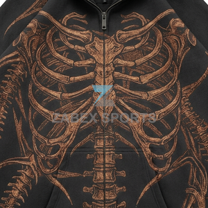 OEM ODM Custom Full Zip <b>Rhinestone</b> Hoodie Luxury Street Fashion Cotton Fleece <b>Jacket</b> for Men IN PAKISTAN - Product Image 5