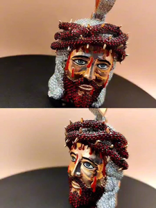 VVS1 Quality IGI Certified Diamond with 925 Silver Customized Face Heart Shape Hip Hop Style Unisex Pendant Gold Tone - Product Image 5