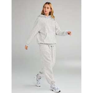 2025 femmes surdimensionnées 2 pièces pour tenue de salon XS sweat à capuche et pantalon de survêtement Baggy avec poches automne mode été essentiels - Product Image 3