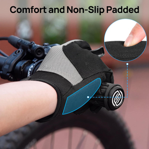 Gants de cyclisme sur mesure respirants, antidérapants, compatibles écran tactile, avec sangle de poignet réglable, pour l'été - Product Image 4