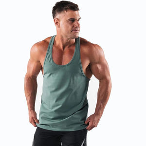 Débardeur côtelé personnalisé pour homme, col rond, uni, basique, en coton, décontracté, pour le sport et le fitness - Product Image 4