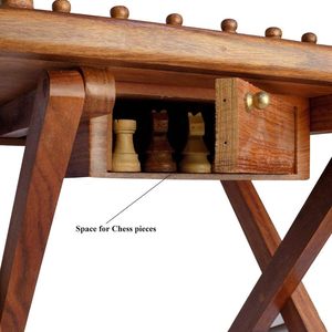 Wooden Foldable Chess <b>Table</b> <b>Game</b> with Storage Drawer Chess Coins Classic Strategy <b>Board</b> <b>Game</b> <b>for</b> Kids Teens Adults - Product Image 4